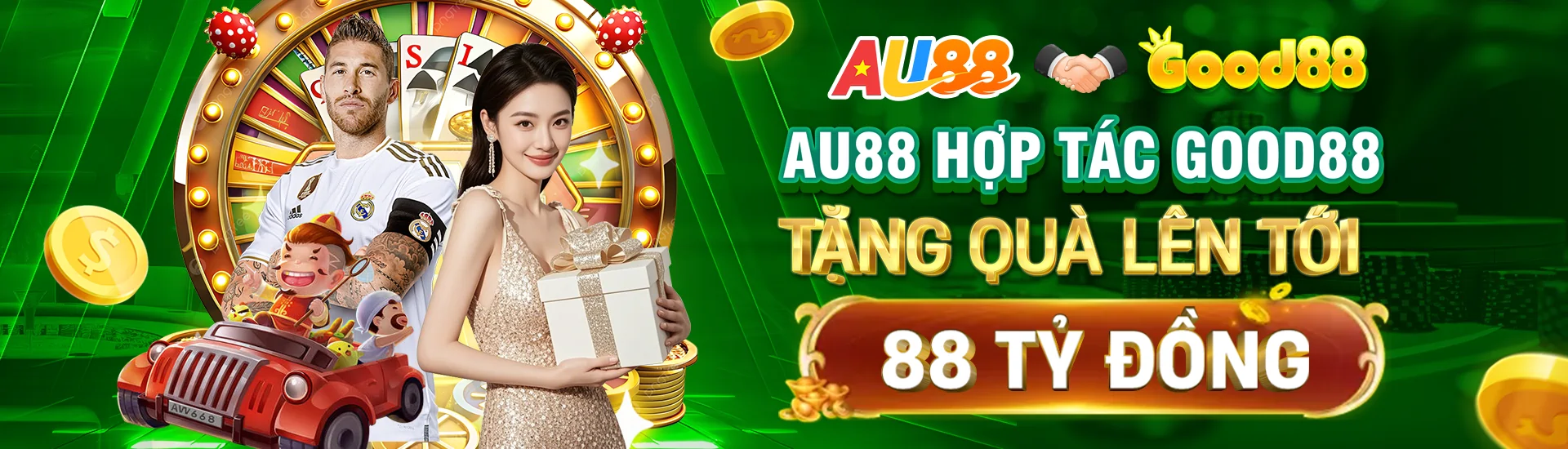 banner chính thức Au88 hợp tác với good88 khuyến mãi khủng bản PC